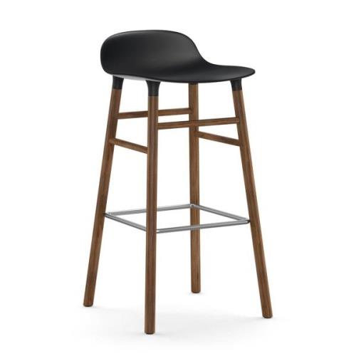 Normann Copenhagen Form Chair barstol valnøddeben sort