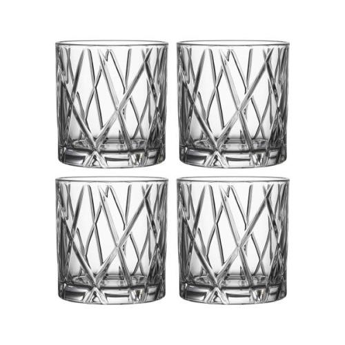 Orrefors City Double Old Fashioned glas 4-pak 34 cl