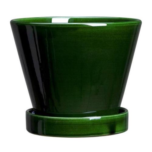 Bergs Potter Julie krukke glaseret Ø13 cm Green emerald