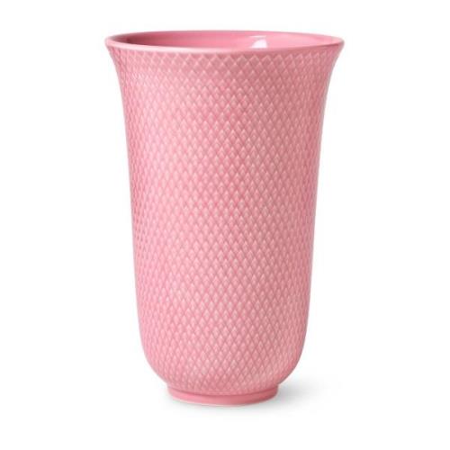 Lyngby Porcelæn Rhombe vase 20 cm Rosa