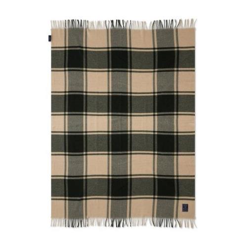 Lexington Checked Recycled uldplaid 130x170 cm Green/Beige