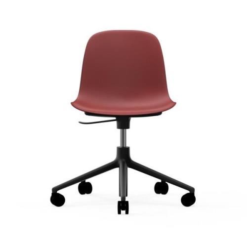 Normann Copenhagen Form chair drejestol, 5W kontorstol rød, sort alumi...