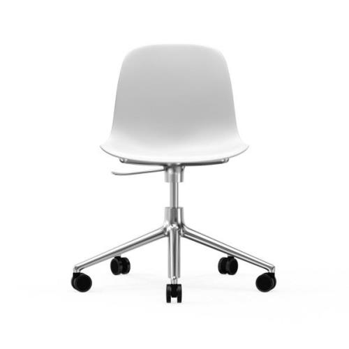 Normann Copenhagen Form chair drejestol, 5W kontorstol hvid, aluminium...