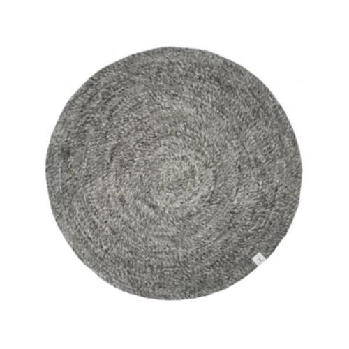 Classic Collection Merino tæppe rundt granit, 200 cm