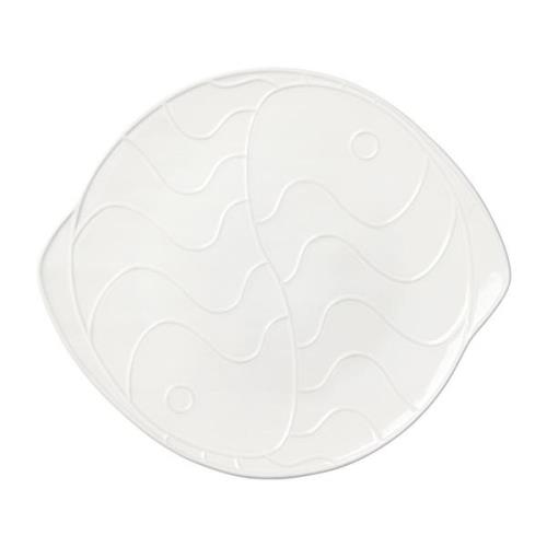 Broste Copenhagen Pesce fad 30x34,6 cm Transparent white