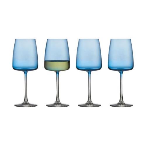 Lyngby Glas Zero hvidvinsglas 43 cl 4-pak Blue