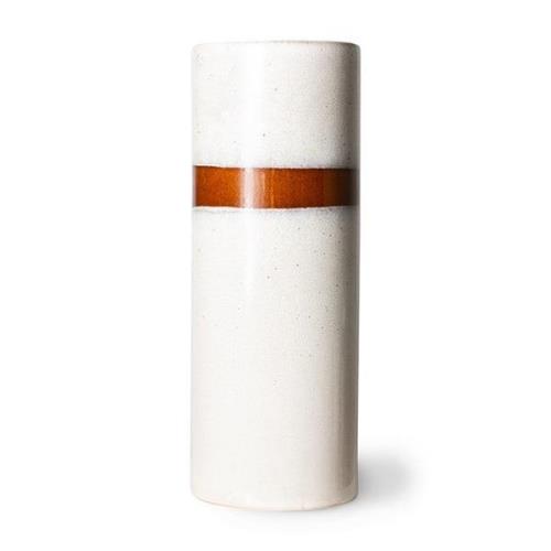 HKliving 70s keramik vase L Ø9,5x25 cm Snow (hvid)