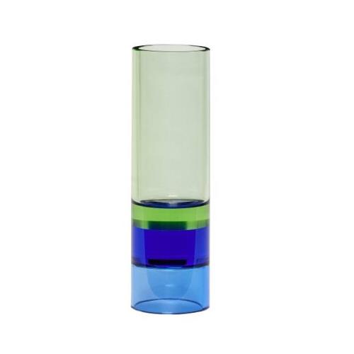 Hübsch Lysestage vase Ø5 cm Grøn-blå