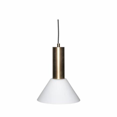 Hübsch Kontrast loftlampe 28 cm Messing-hvid