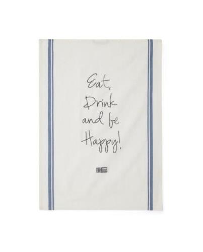 Lexington Spis Broderet køkkenhåndklæde 50x70 cm Hvid-blå