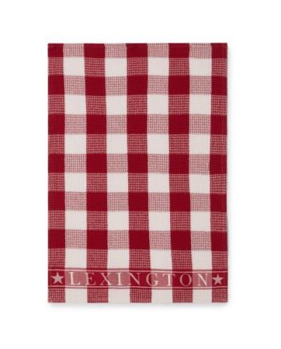 Lexington Vaffel køkkenhåndklæde 45x70 cm Rød-hvid