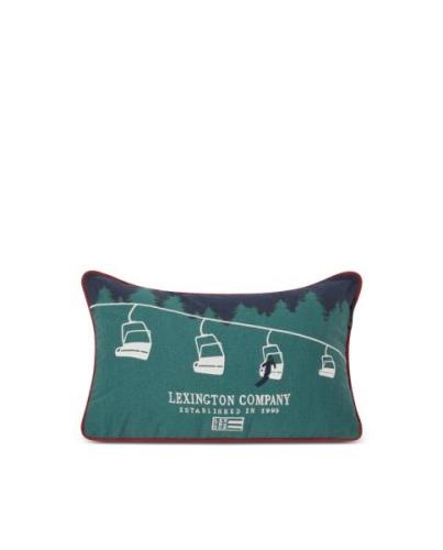 Lexington Ski Lift pude 30x50 cm Grøn-mørkeblå