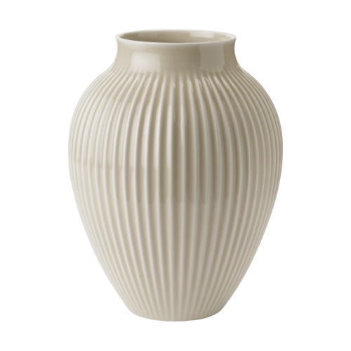 Knabstrup Keramik Knabstrup vase riflet 27 cm Ripple sand