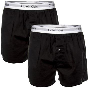 Calvin Klein 2-pak Modern Cotton Woven Slim Fit Boxer * Gratis Fragt *