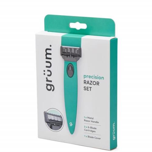 grüum Precision Razor Set - Aqua Green