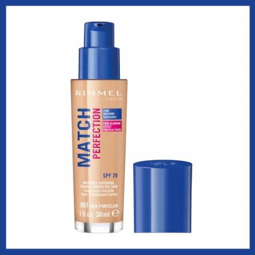 Rimmel Match Perfection Foundation (Various Shades) - Fair Porcelain