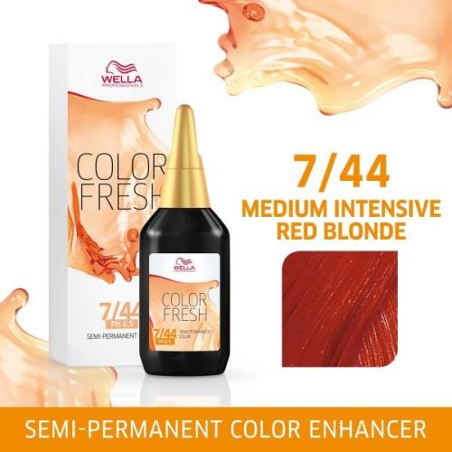 Wella Professionals Color Fresh 7/47 Medium Blonde Red Brown 75ml