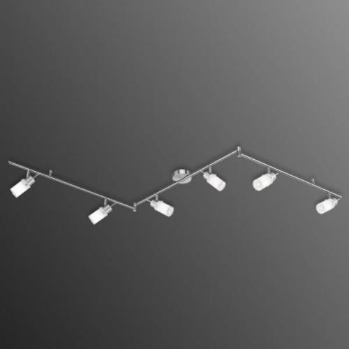 Tredelt LED loftlampe "Max", m. 6 lyskilder
