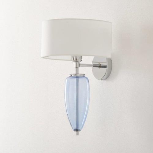 Væglampe Show Ogiva med glaselement blå