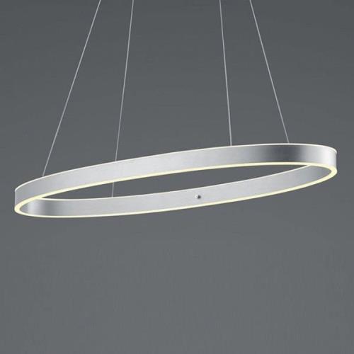 Delta LED-hængelampe, rund, mat aluminium