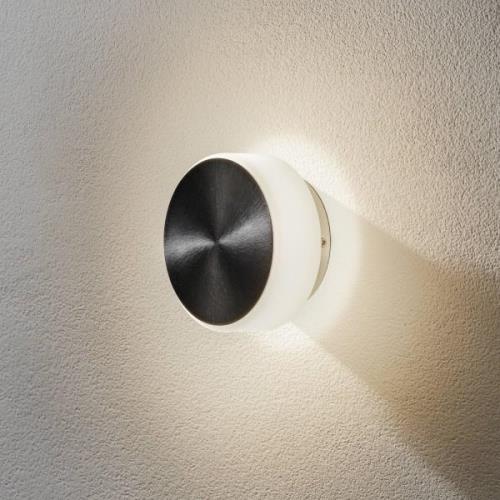 BANKAMP Button LED-væglampe, 15,5 cm, alu