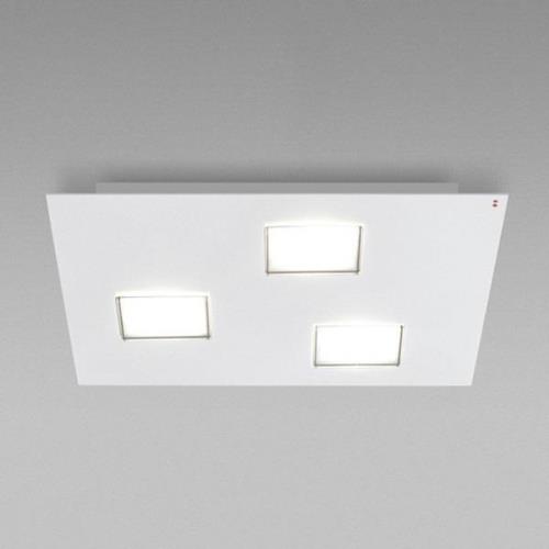 Fabbian Quarter, hvid LED-loftlampe 3 lyskilder