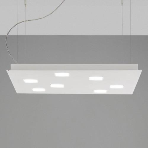 Fabbian Quarter - hvid LED-hængelampe, 7 lyskilder