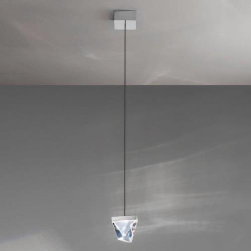 Fabbian Tripla LED-hængelampe krystal aluminium