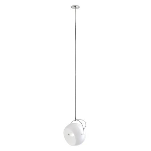 Fabbian Beluga White Glas-hængelampe, Ø 20 cm