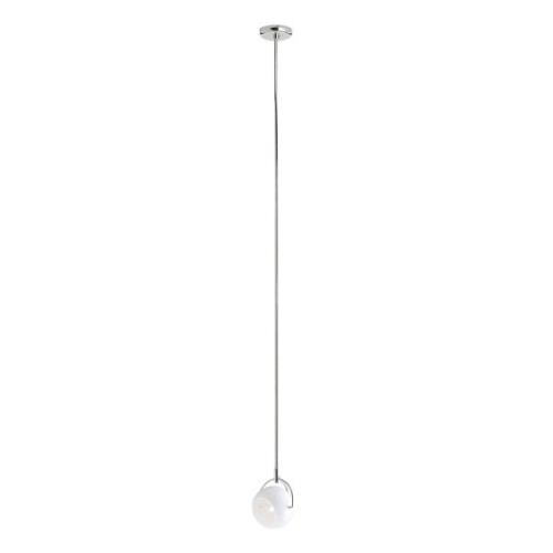 Fabbian Beluga White Glas-hængelampe, Ø 9 cm