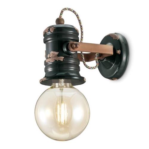 Væglampe C1843 i sort vintagedesign
