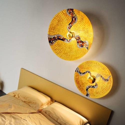 KOLARZ Luna Kiss Gold væglampe, 24 kt, Ø 62 cm