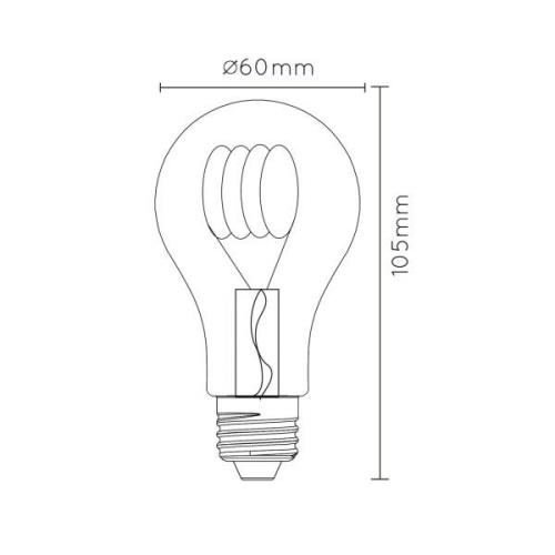 LED-lampe E27 A60 4W 2.200K ravgul dag/nat-sensor