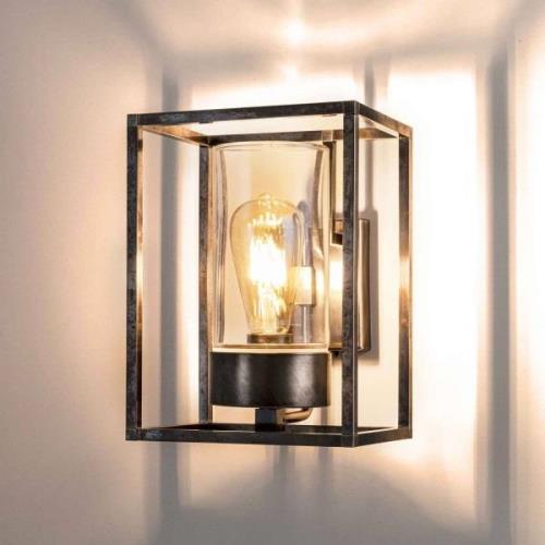 Udendørs væglampe Cubic³ 3363 nikkel antik/klar