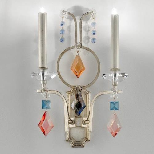Væglampe med dekorative prismer "Gracia", 2 lys