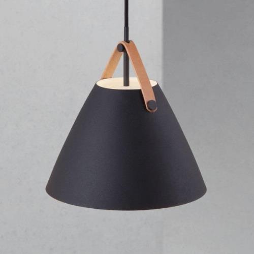 Strap hængelampe i sort, Ø 27 cm