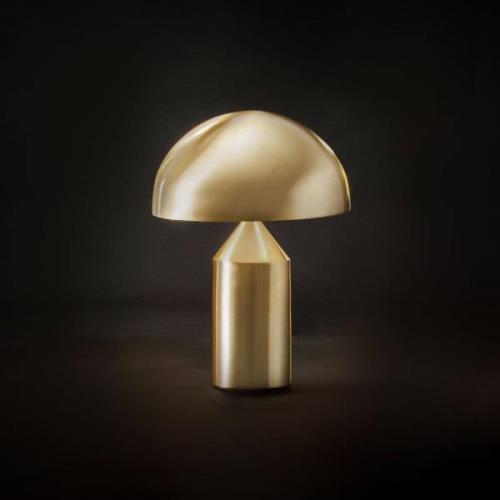 Oluce Atollo bordlampe, aluminium, Ø 25 cm, guld