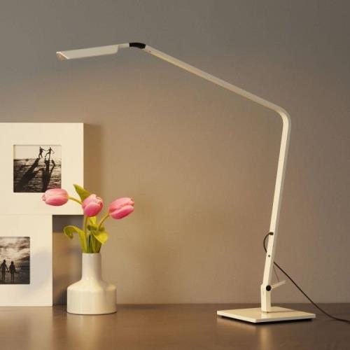 LED-bordlampe Flex, skinnende hvidt
