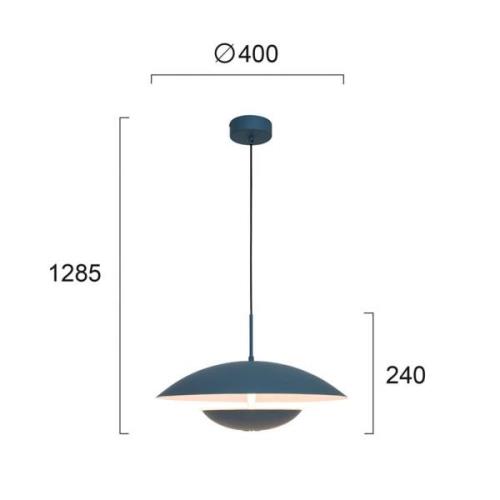 Monica LED-hængelampe, grå/hvid