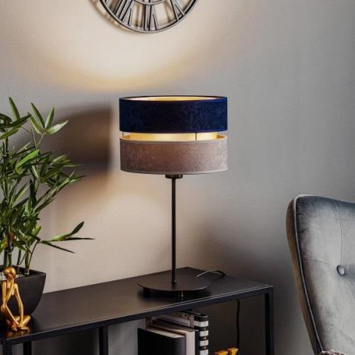 Duo bordlampe, marineblå/grå/guld, højde 50 cm