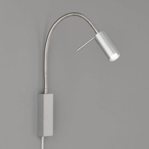 River LED-væglampe, flexarm, skærm af glat metal