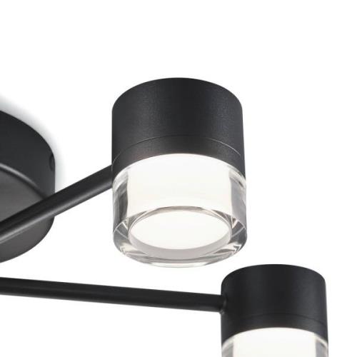 Helestra Kala LED-loftlampe, sort 11 lyskilder