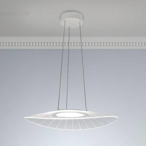LED-pendel Vela, hvid, oval, 59 cm x 43 cm