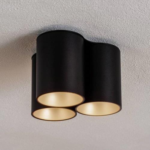 Loftlampe Eye Tone III, hvid/guld