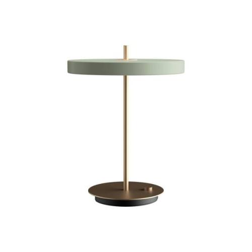 UMAGE LED-bordlampe Asteria Table, USB, lysegrøn/messing