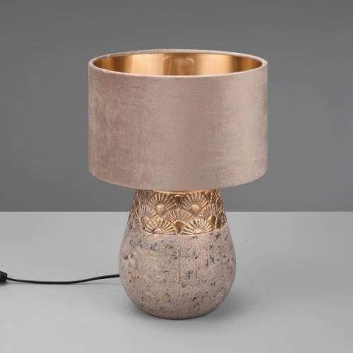 Kiran bordlampe, Ø 26cm, keramikfod i grå