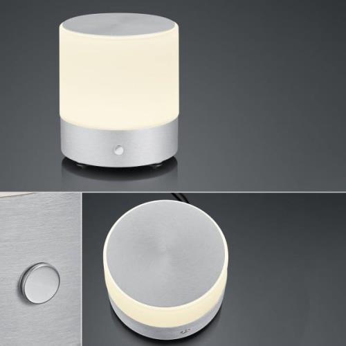 BANKAMP Button LED-bordlampe, højde 18,5 cm, alu