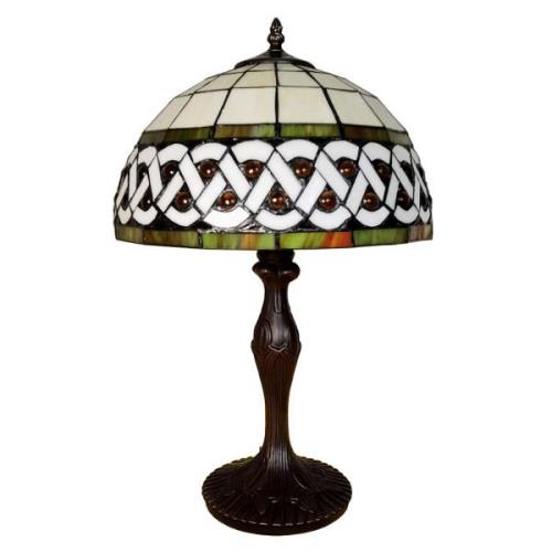 5LL-6153 bordlampe; Ø 31cm, Tiffany-stil