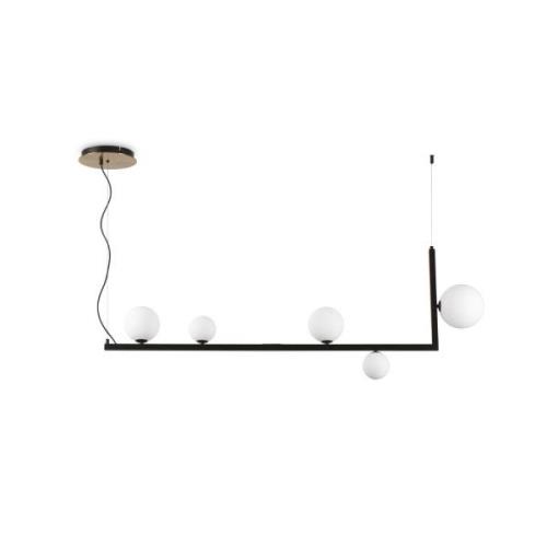 Ideal Lux LED-hængelampe Birds, metal, sort, 5-lys