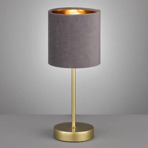 Aura bordlampe, fod i guld, skærm i grå/guld